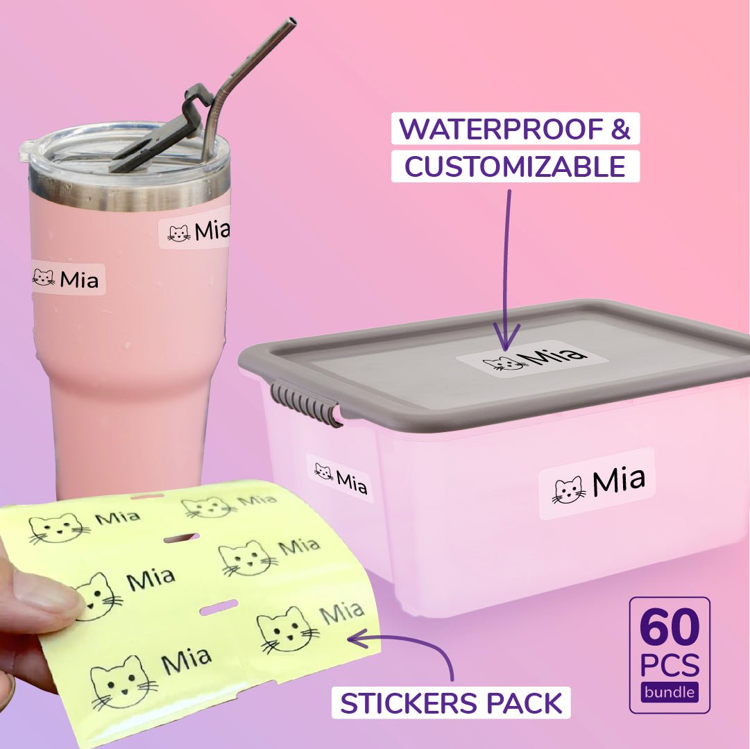 Personalized Waterproof Transparent Stickers - TheNameStamp™